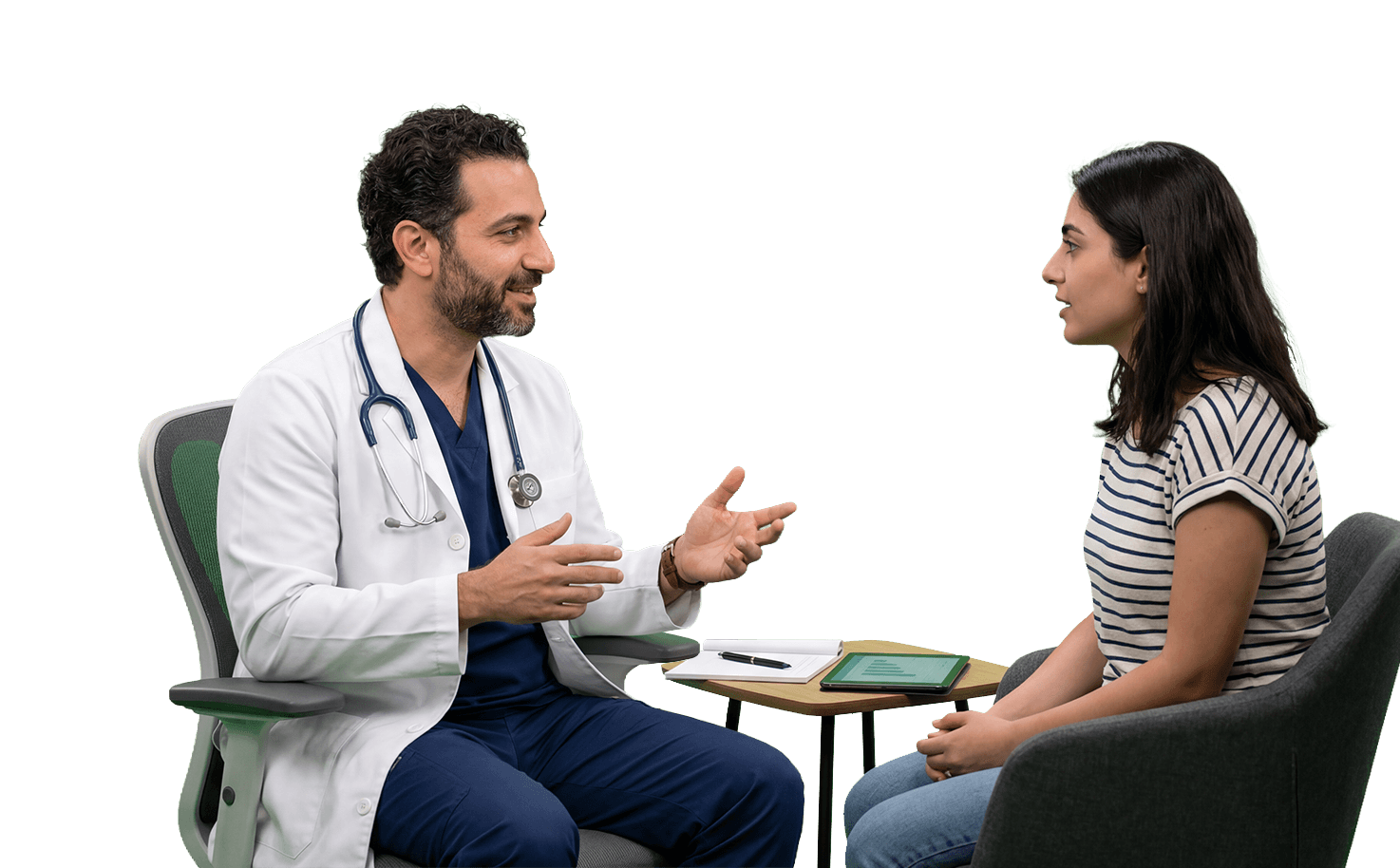 Doctor with a young patient